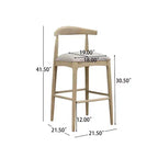 Christopher Knight Home Nyra Tabourets de bar rembourrés en bois d'hévéa de style Mid-Century (Lot de 2)