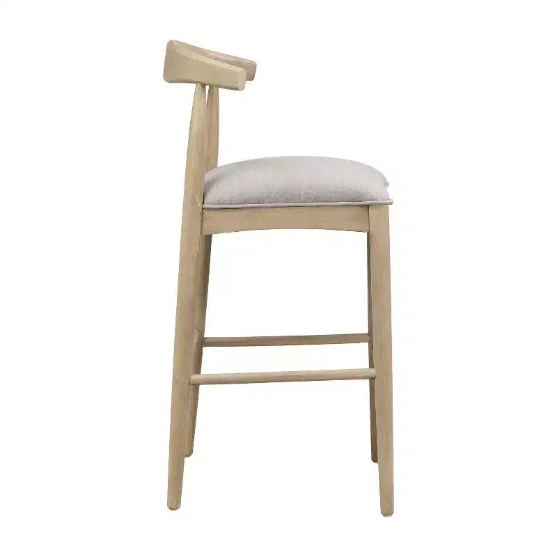 Christopher Knight Home Nyra Tabourets de bar rembourrés en bois d'hévéa de style Mid-Century (Lot de 2)