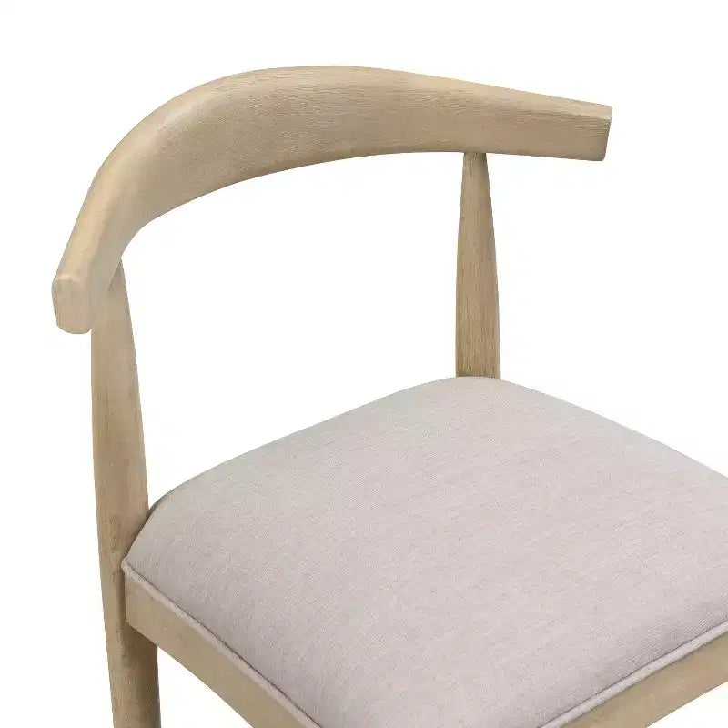 Christopher Knight Home Nyra Tabourets de bar rembourrés en bois d'hévéa de style Mid-Century (Lot de 2)