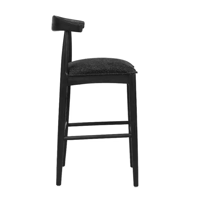 Christopher Knight Home Nyra Tabourets de bar rembourrés en bois d'hévéa de style Mid-Century (Lot de 2)