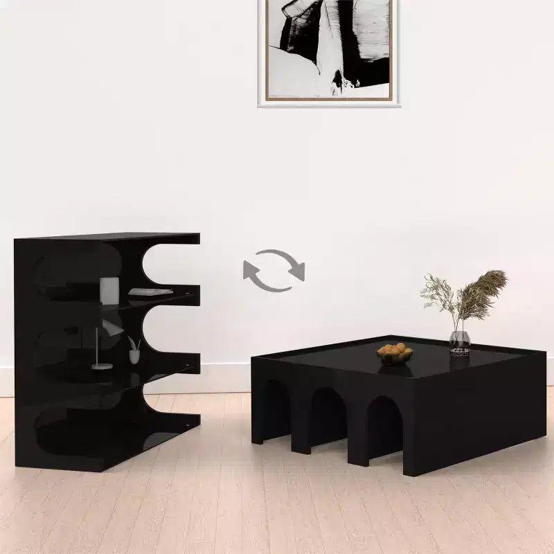 Étagère bibliothèque à 4 niveaux de style Mid-Century, bibliothèque ouverte rustique et organisateur de rangement pour salon, chambre ou bureau