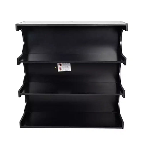 Étagère bibliothèque à 4 niveaux de style Mid-Century, bibliothèque ouverte rustique et organisateur de rangement pour salon, chambre ou bureau