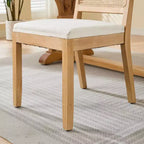 MAYEERTY Chaises de salle à manger style français - Style Louis, dossier carré, cadre en bois massif sculpté, lot de 2