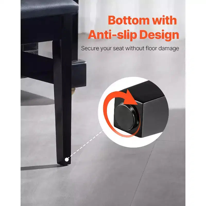 VEVOR Banc de piano, 75 x 35,5 x 48 cm, tabouret de piano double avec coussin rembourré haute densité, compartiment de rangement pour partitions, noir