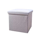 12 Boucles Pouf de Rangement Cube
