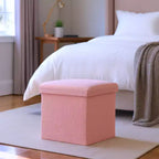 12 Boucles Pouf de Rangement Cube