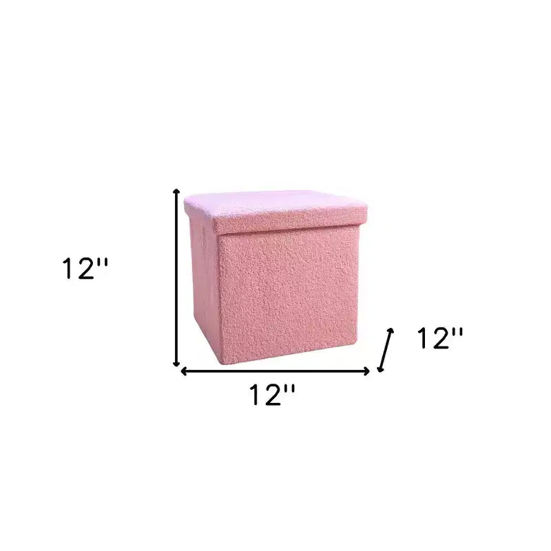12 Boucles Pouf de Rangement Cube