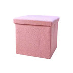 12 Boucles Pouf de Rangement Cube