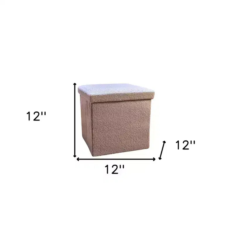12 Boucles Pouf de Rangement Cube