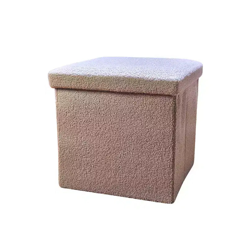 12 Boucles Pouf de Rangement Cube