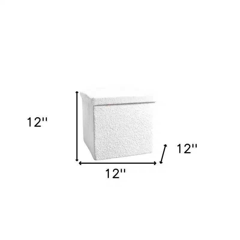 12 Boucles Pouf de Rangement Cube