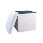 12 Boucles Pouf de Rangement Cube