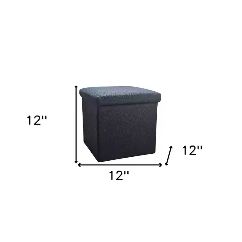 12 Boucles Pouf de Rangement Cube