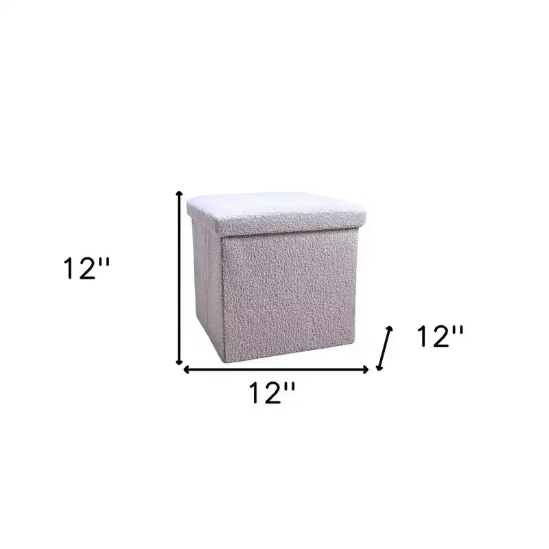 12 Boucles Pouf de Rangement Cube