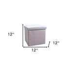 12 Boucles Pouf de Rangement Cube