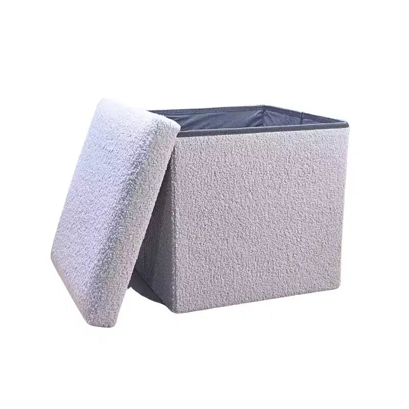 12 Boucles Pouf de Rangement Cube