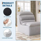 Pouf Géant, Canapé de Sol Paresseux en Mousse Haute Résilience, Base Antidérapante, Pouf pour Adultes, Fauteuil de Cheminée pour Lecture, Jeux, Salon