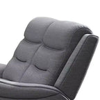 Causeuse inclinable manuelle Royal Hampton, accoudoirs volutes, 40 pouces, bois massif, gris