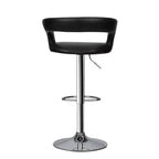 Lot de 2 tabourets de bar réglables en hauteur en similicuir noir HomeStock