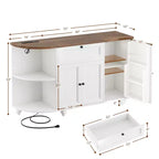 Table de buffet à café Besiost avec rangement et portes, meuble de bar à vin avec casier à vin