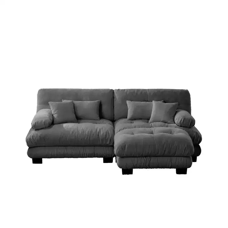 Homy Casa Cloud - Canapé d'angle en L avec méridienne et coussins moelleux, pour salon ou salle familiale