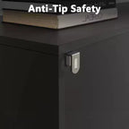 Acekool Bibliothèque haute de 180 cm avec armoire, bibliothèque à 3 étagères et rangement réglable, organisateur moderne