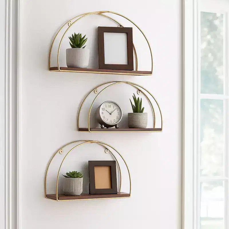 Ensemble de 3 Jardinières Modernes en Céramique avec Supports en Bois, Design Rond Nervuré, Pots de Fleurs Décoratifs surélevés pour un Soutien Durable