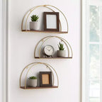 Ensemble de 3 Jardinières Modernes en Céramique avec Supports en Bois, Design Rond Nervuré, Pots de Fleurs Décoratifs surélevés pour un Soutien Durable