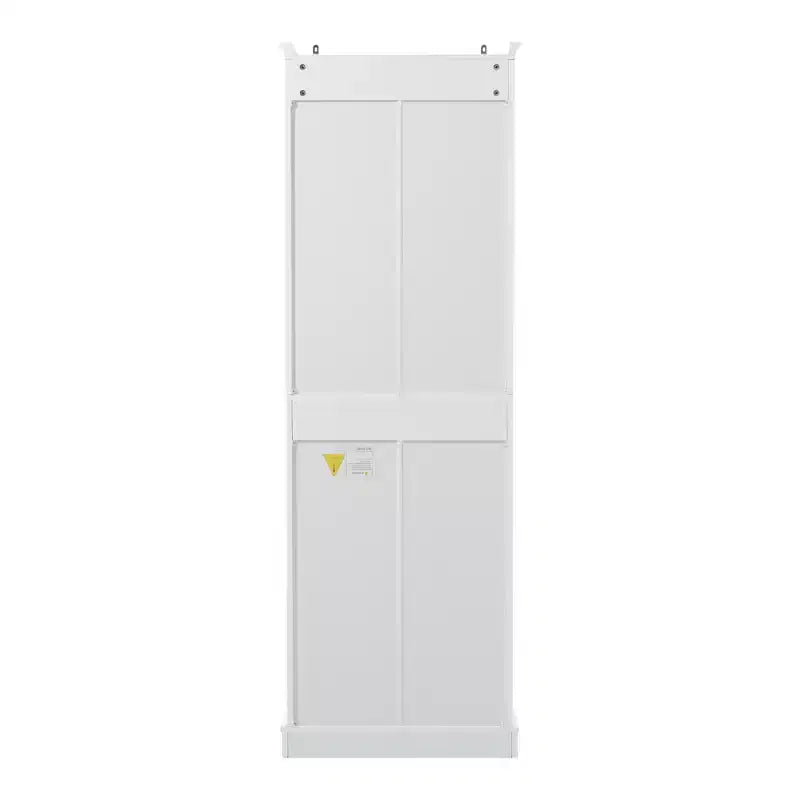 Meuble de rangement de salle de bain de 71 pouces, meuble de rangement de sol autoportant avec étagère réglable et tiroirs, meuble de rangement de cuisine en bois pour salon