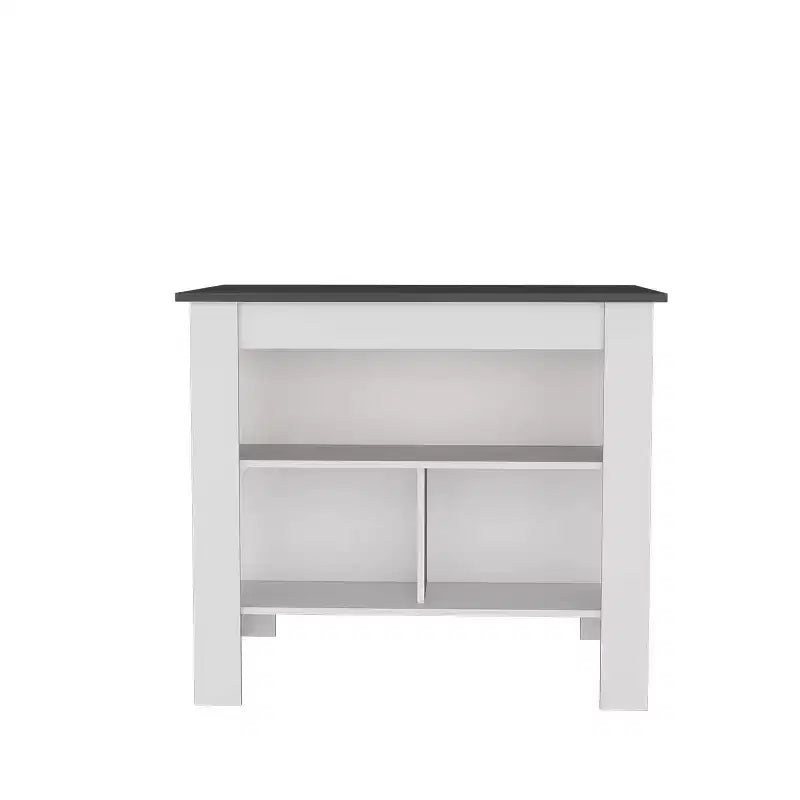 HomeStock Îlots de cuisine modulaires en plastique de 89,9 cm de haut avec 2 étagères
