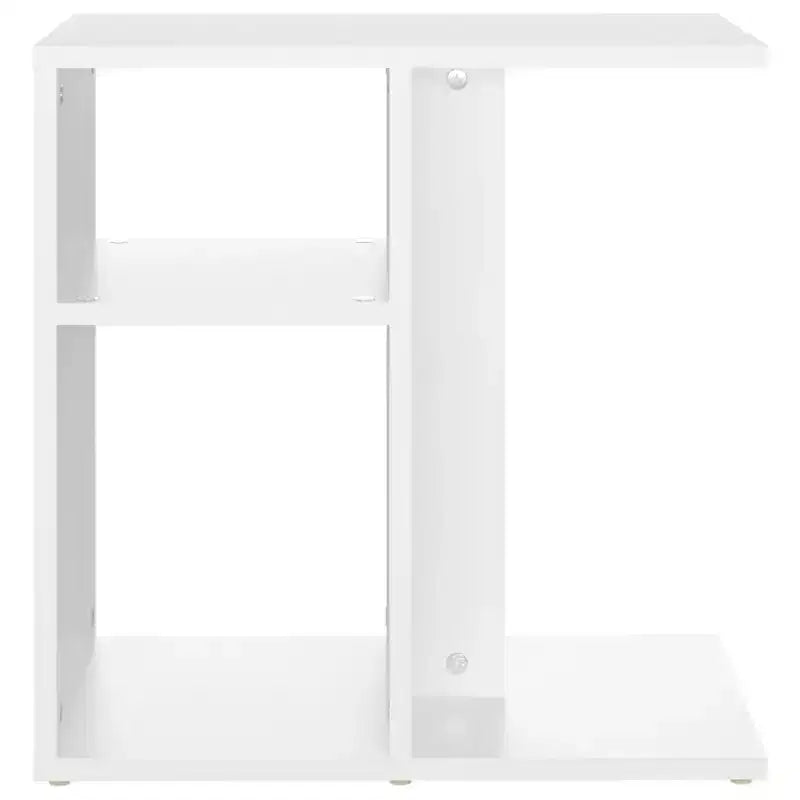 Clihome Table d'appoint rectangulaire moderne en chêne artisanal, avec 2 étagères pour une utilisation polyvalente