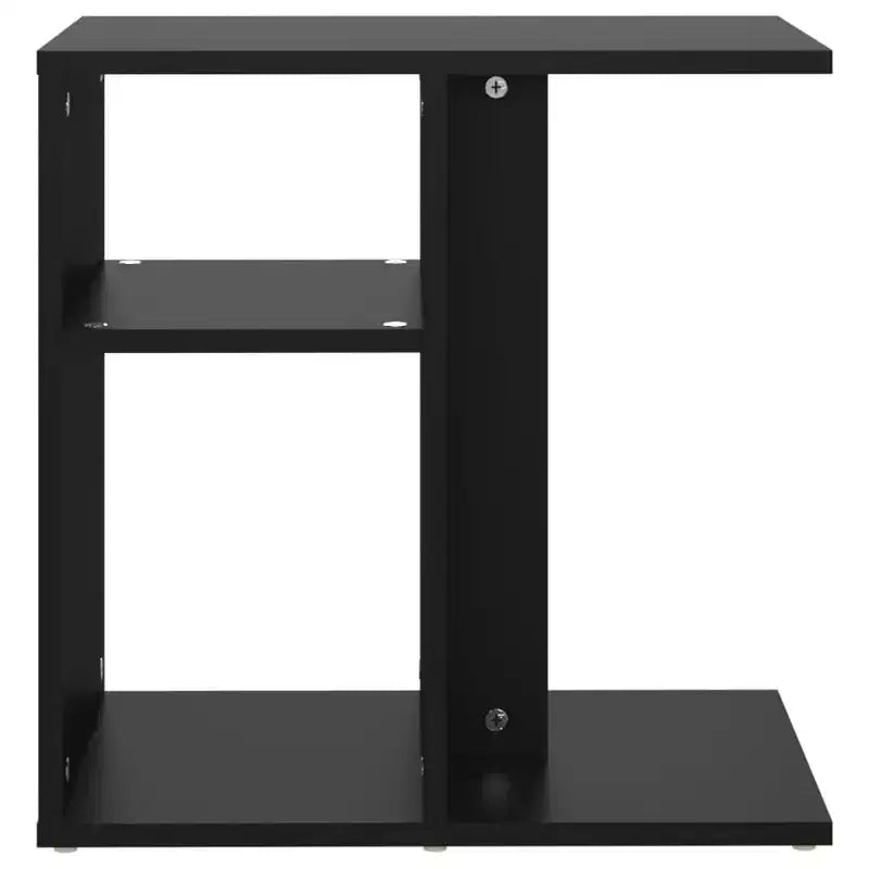 Clihome Table d'appoint rectangulaire moderne en chêne artisanal, avec 2 étagères pour une utilisation polyvalente
