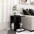 Clihome Modern Rectangular Design Artisan Oak Side Table, with 2 Shelves for Versatile Use