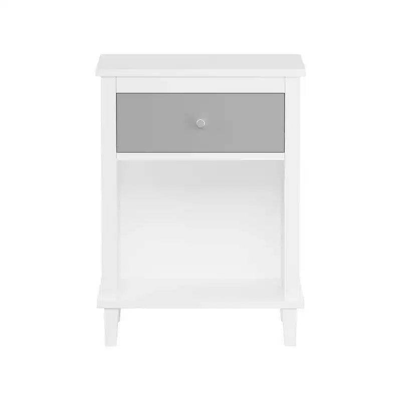 Table de chevet en bois Whisen 68 cm H avec un tiroir et une étagère pour enfants et adultes