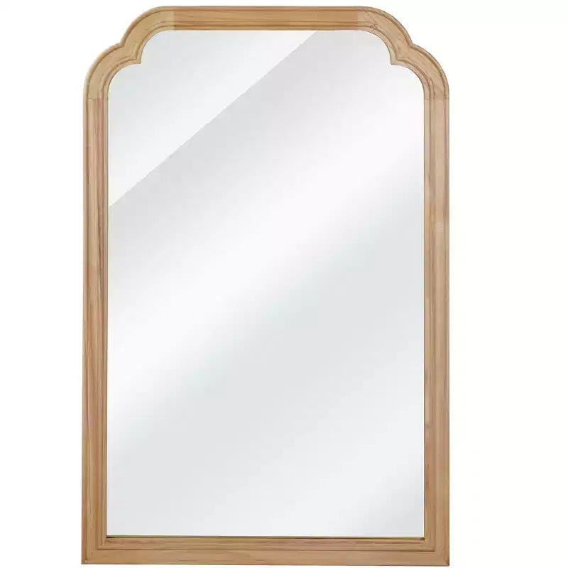 Miroir décoratif en bois massif, couleur bois naturel, 20 x 30, avec coins arrondis, pour chambre, salle de bain, salon, entrée