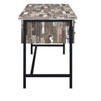 Bureau informatique HomeStock 29 po H, couleur beige, en MDF, avec étagère de rangement ouverte