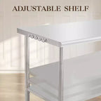 Table de travail COZONY en acier inoxydable, table de cuisine commerciale avec étagère inférieure, poste de préparation en métal robuste pour restaurant, boulangerie, traiteur