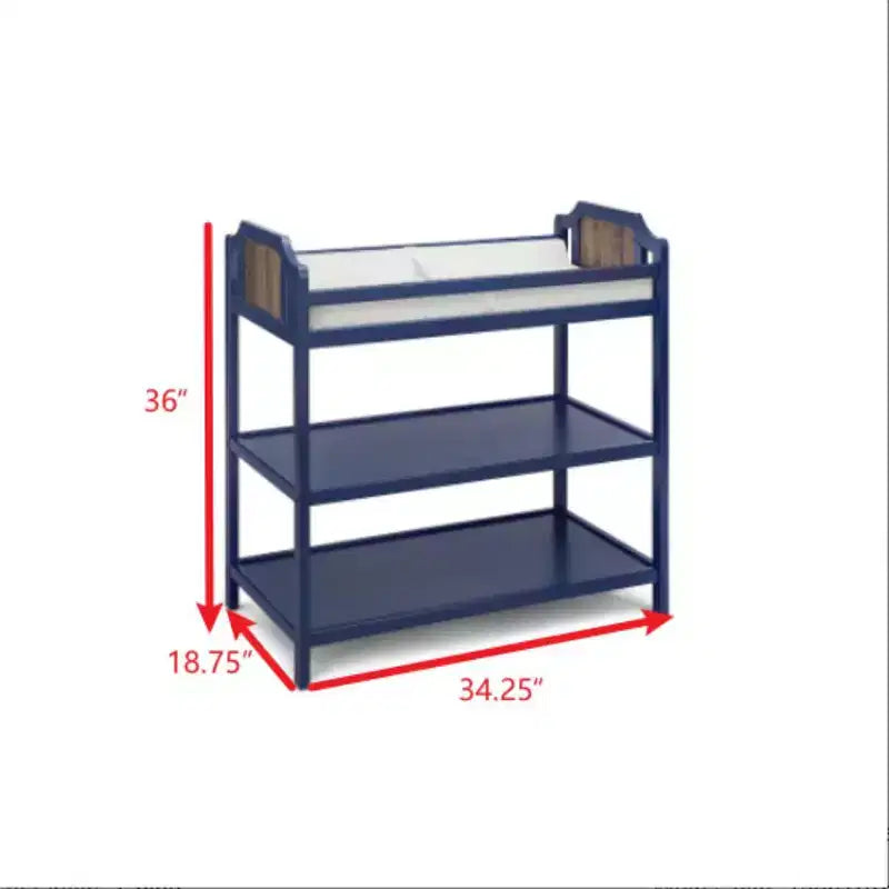 Table à langer Whisen Safe Suite, qualité assortie au lit de bébé, avec 2 étagères de rangement