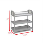 Table à langer Whisen Safe Suite, qualité assortie au lit de bébé, avec 2 étagères de rangement