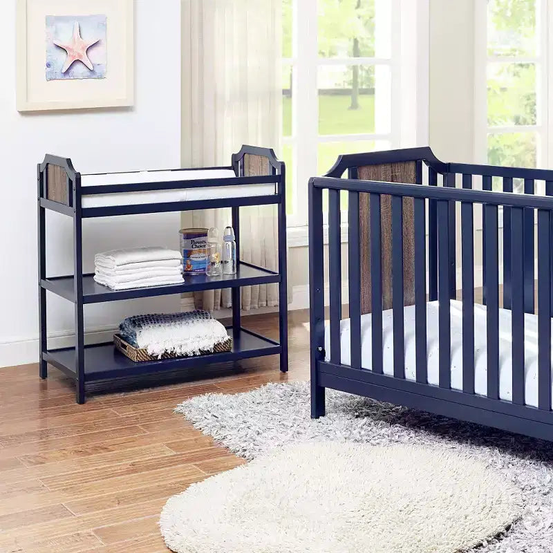 Table à langer Whisen Safe Suite, qualité assortie au lit de bébé, avec 2 étagères de rangement