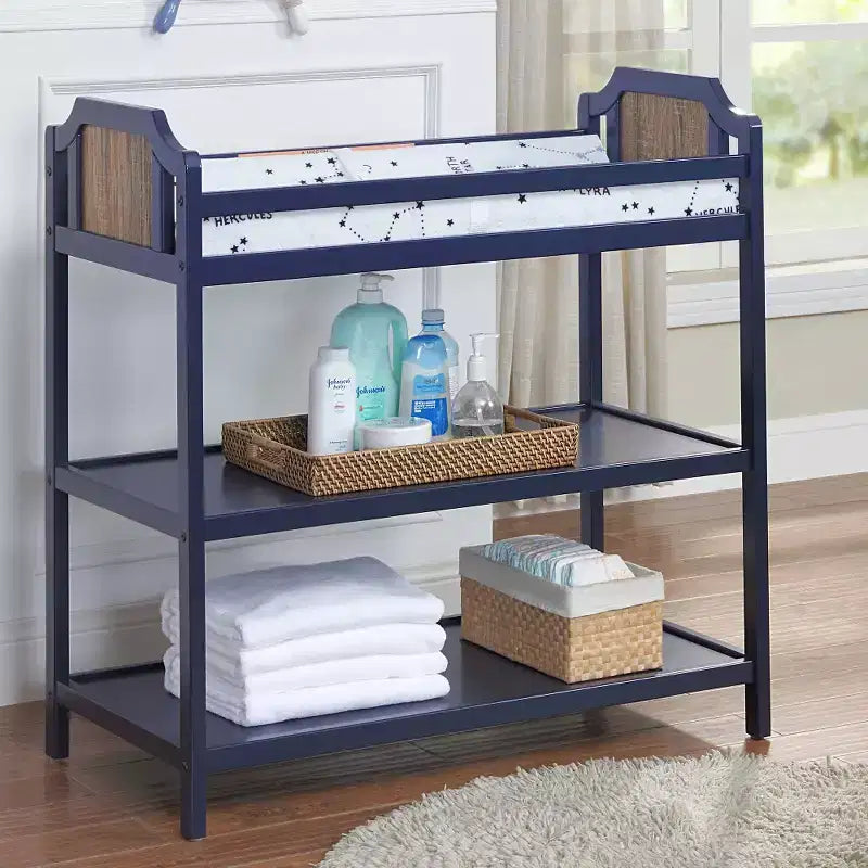 Table à langer Whisen Safe Suite, qualité assortie au lit de bébé, avec 2 étagères de rangement