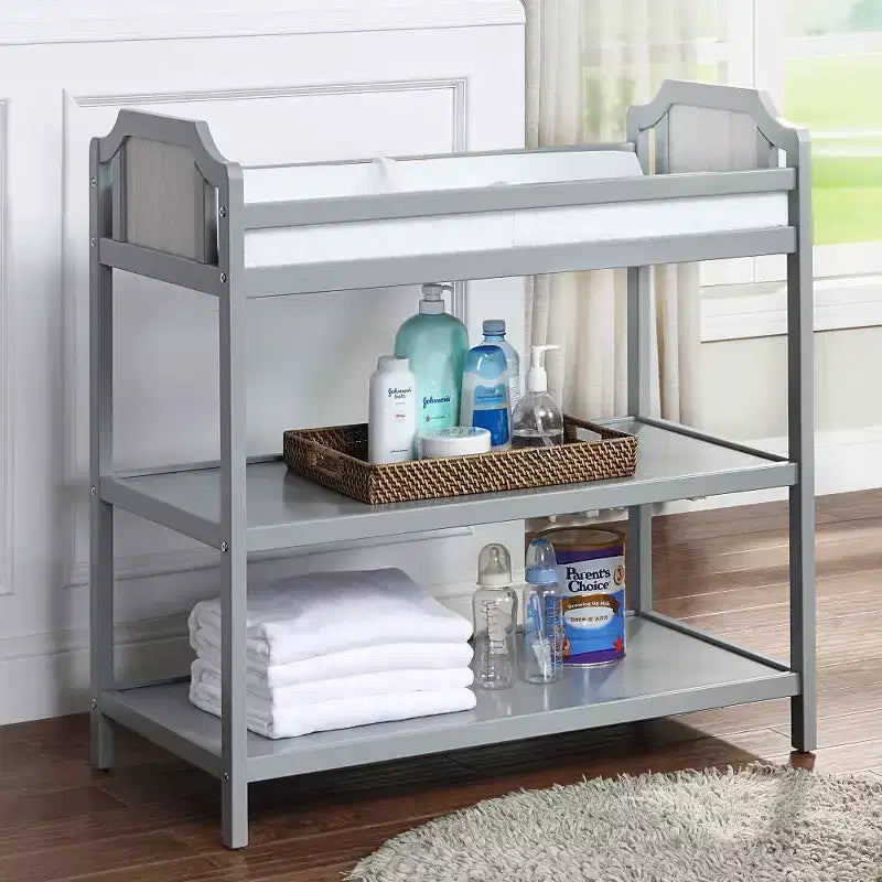 Table à langer Whisen Safe Suite, qualité assortie au lit de bébé, avec 2 étagères de rangement