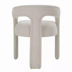 Chaise de salle à manger Royal Hampton (lot de 2), dossier arrondi, chenille blanc moderne