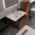 Meuble haut de salle de bain flottantAvec étagères réglables et 2 portesMeubles de rangement muraux adaptés aux petits espaces.