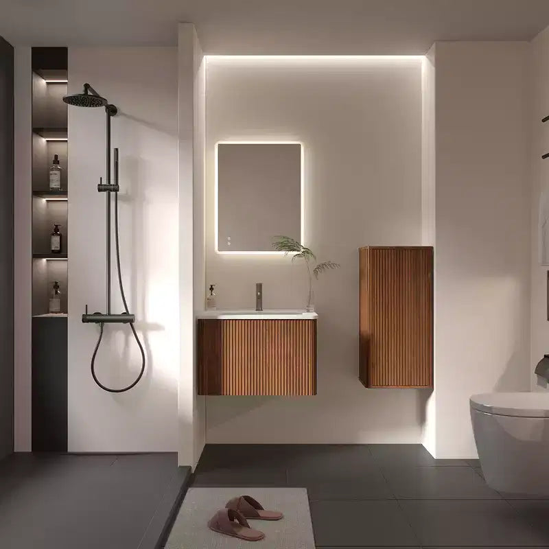 Meuble haut de salle de bain flottantAvec étagères réglables et 2 portesMeubles de rangement muraux adaptés aux petits espaces.