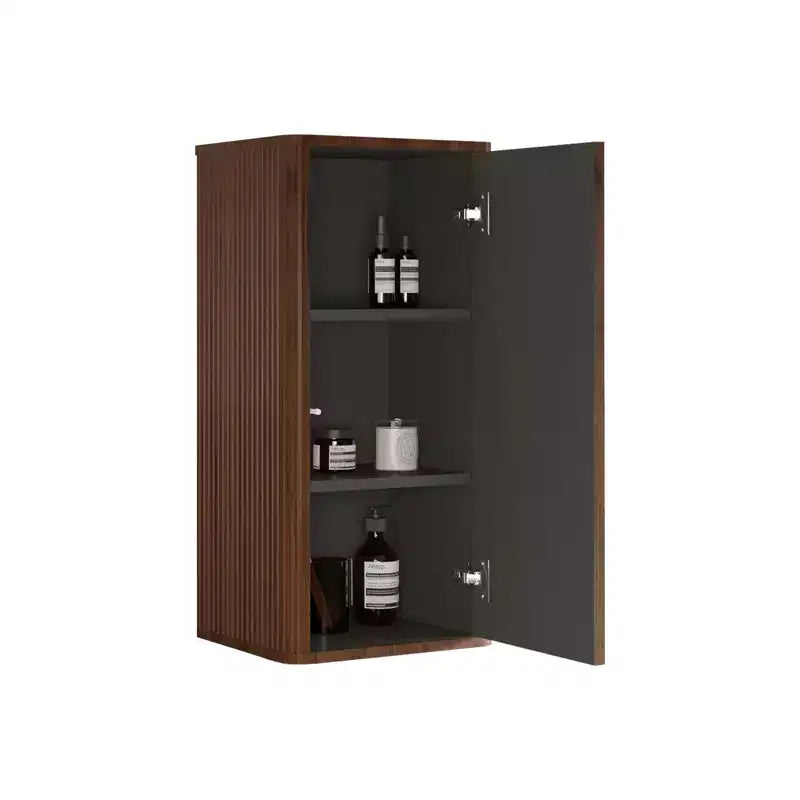 Meuble haut de salle de bain flottantAvec étagères réglables et 2 portesMeubles de rangement muraux adaptés aux petits espaces.