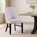 Royal Hampton Dining Armchair Set of 2 with Wingbacks, Padded, Black Wood, Beige