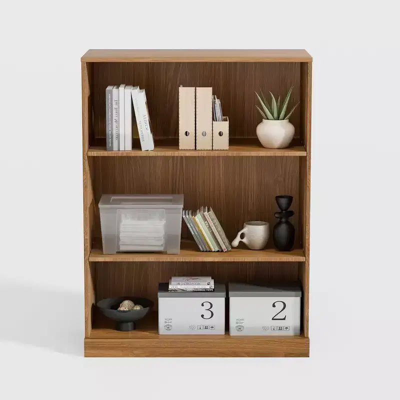 PexFix 41x31x16 Étagère à Livres Ouverte en Bois Meuble de Rangement Bibliothèque & Meuble de Bureau pour Cuisine Chambre Entrée Salon Salle à Manger Naturel