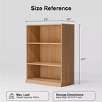 PexFix 41x31x16 Étagère à Livres Ouverte en Bois Meuble de Rangement Bibliothèque & Meuble de Bureau pour Cuisine Chambre Entrée Salon Salle à Manger Naturel