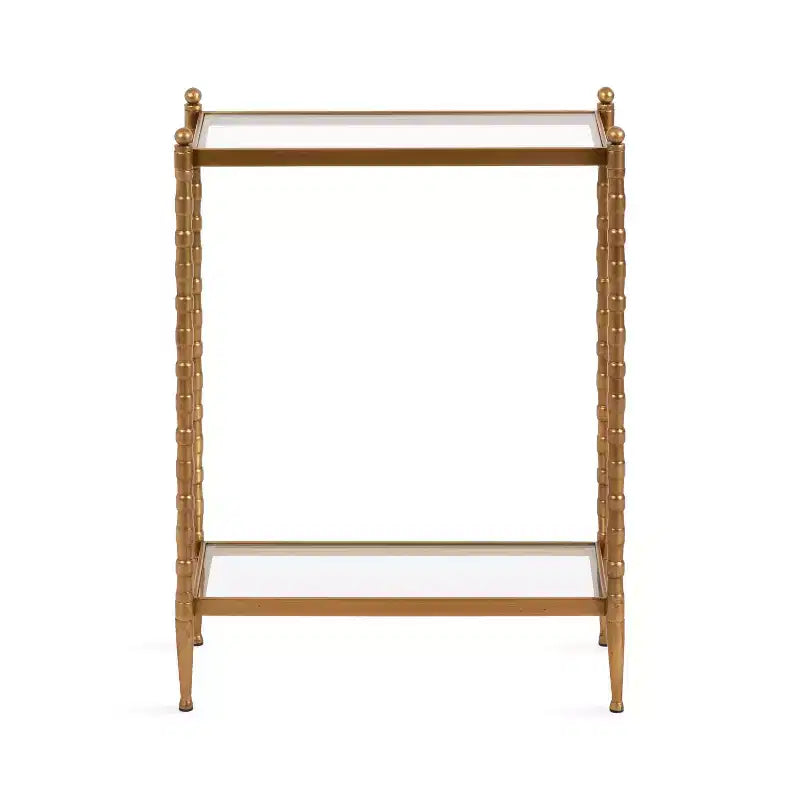 Table d'appoint rectangulaire Prisha de Kate and Laurel, 18x8x25, doré